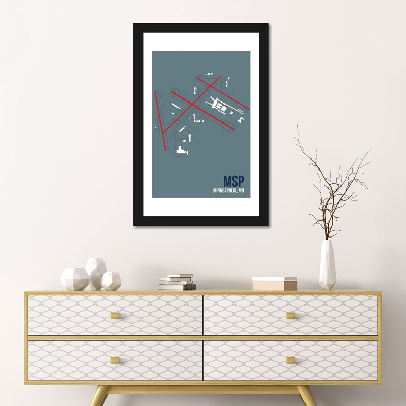 "Minneapolis-Saint Paul" par 08 left-impression d’art graphique sur toile, H 24 po x l 16 po x P 1 po, Blanc