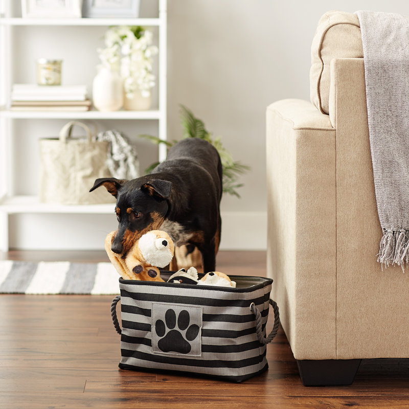 Cube en tissu pour animaux de compagnie, Noir, H 9 po x l 14 po x P 8 po