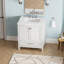 Ensemble de meuble-lavabo 30 po avec lavabo et comptoir en marbre, blanc 24V03-30WH-497471088