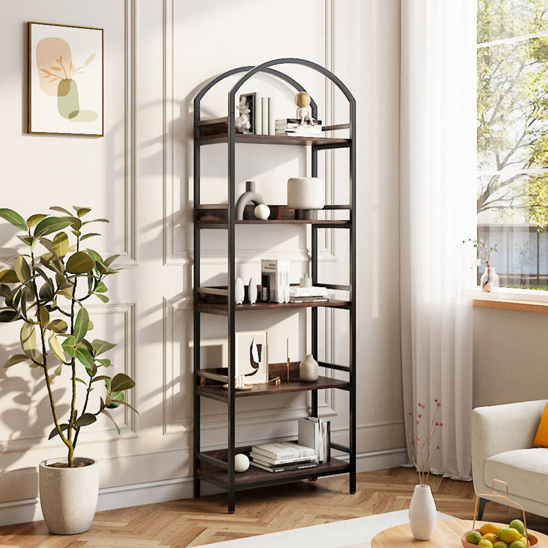 Multiple layers Wood Book Storage Shelf, (5 Shelves) 178"H x 60"W x 30"D