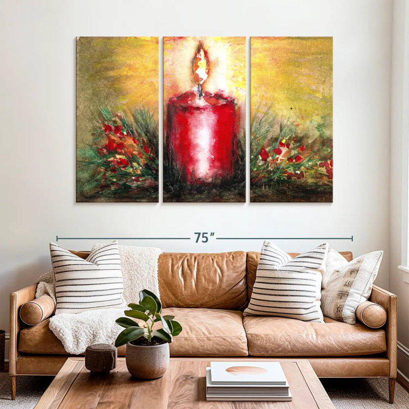 Lelend Christmas Candle, 42" H x 65" W