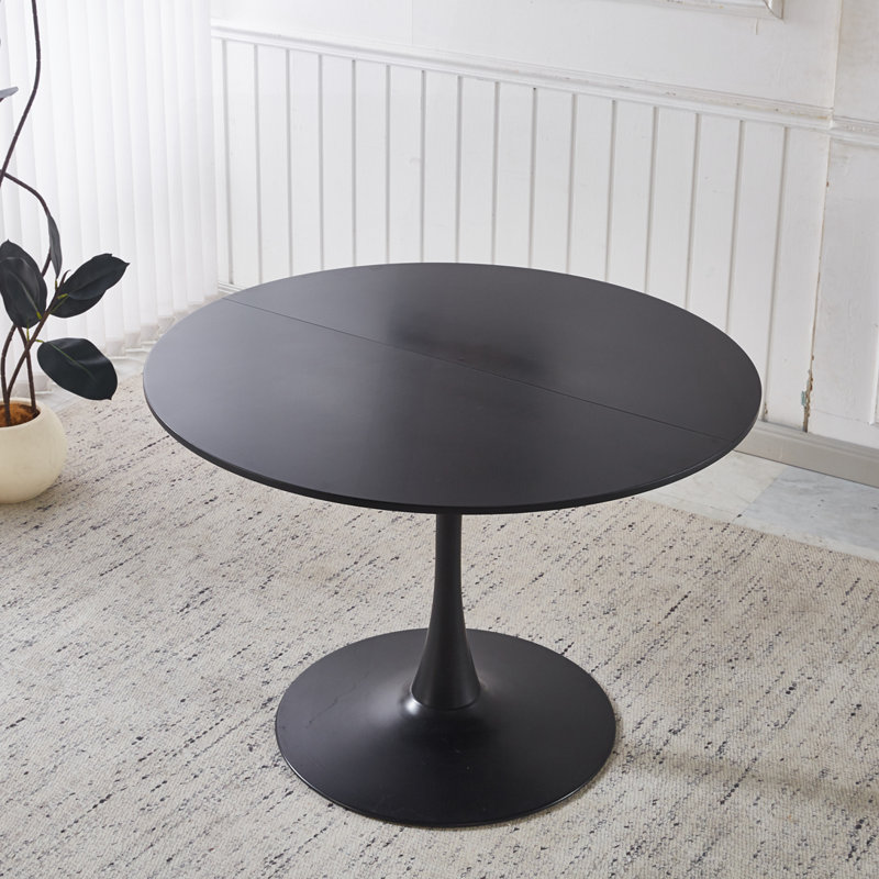 Table tulipe noire 42,1 pouces pour 4 à 6 personnes, Noir