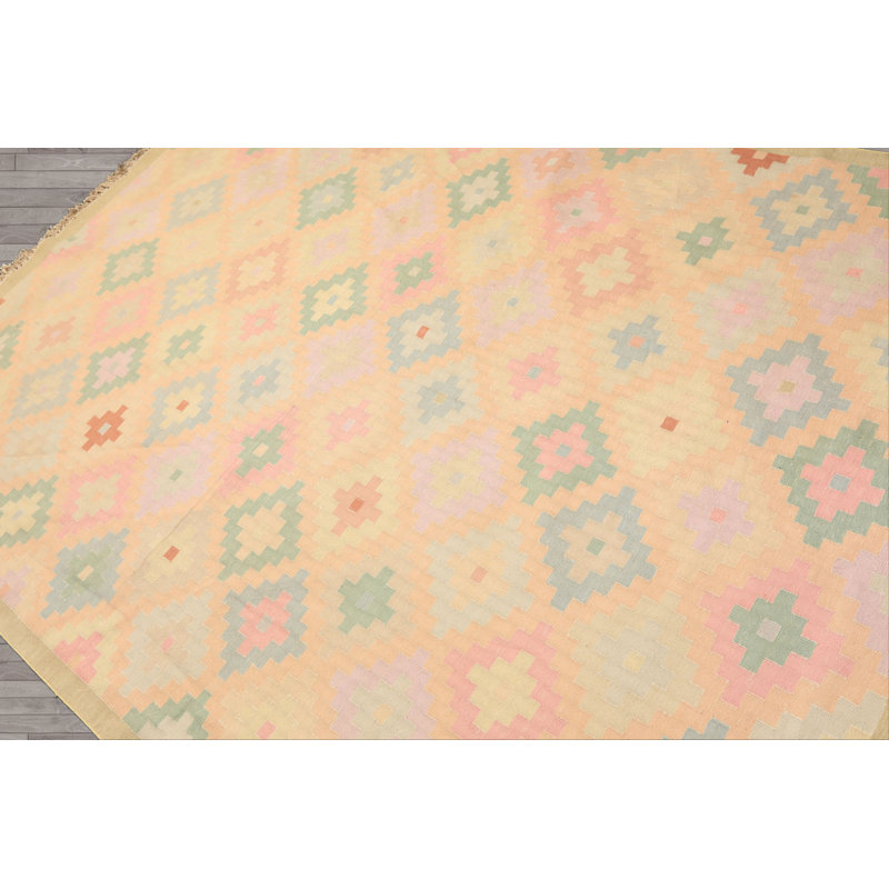 Tapis sud-ouest kilim tissé à la main 6 pi 3 po x 8 pi 9 po