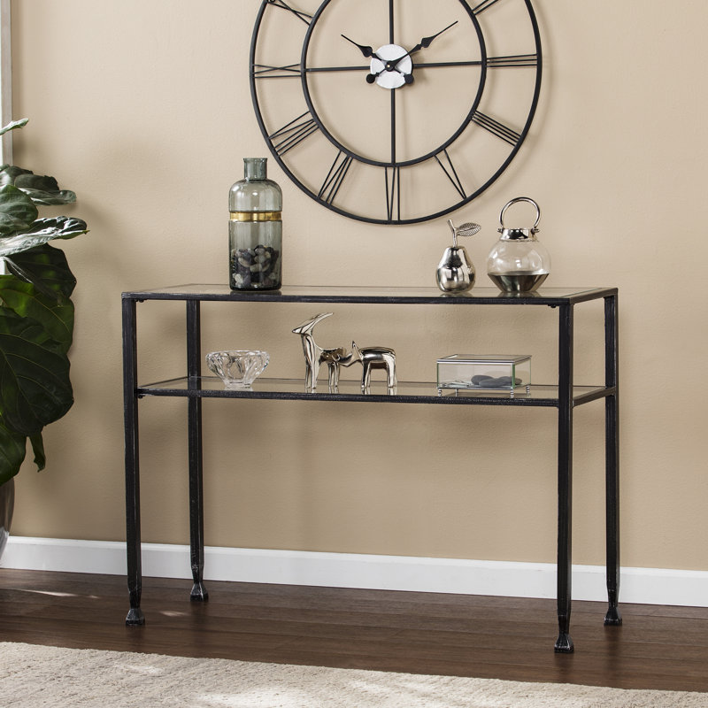 42'' Glass Top Console Table