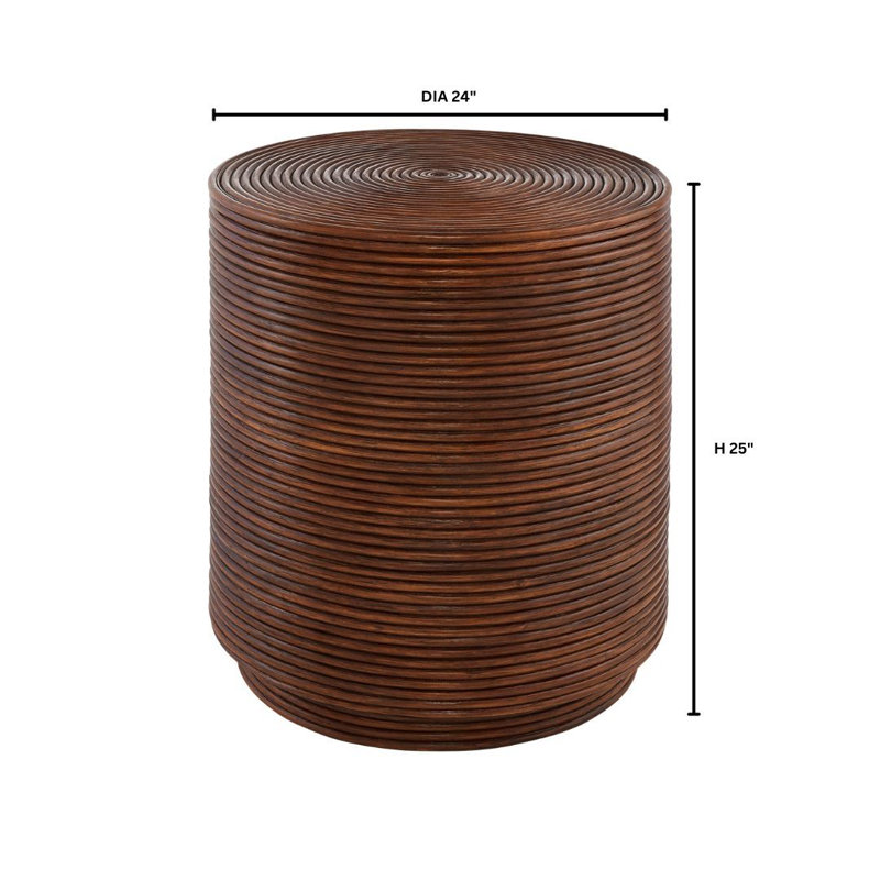 Papeete Pedestal End Table