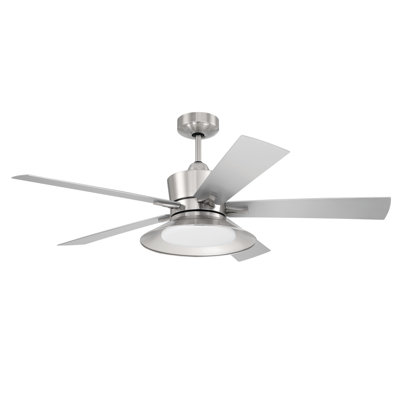 Ventilateur de plafond 52 po avec lumière DEL optionnelle, télécommande incluse, Wi-Fi activé
