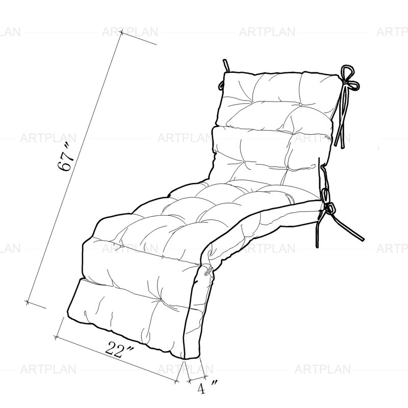 Cassella Outdoor 4'' Seat Cushion, Beige