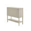 Élégante commode décorative 2 avec bois massif et blanc antique pour une belle finition à 2 tiroirs-1089617770