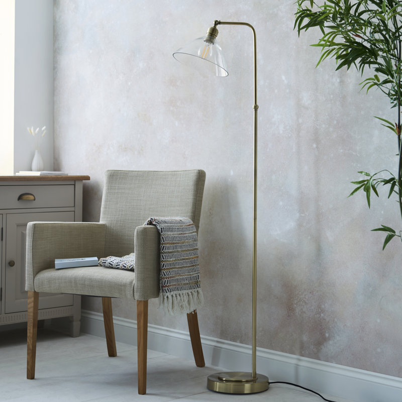 Avriett 142cm Task Floor Lamp, Antique Brass , Gold