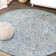 Floral Blue Handmade Traditional Natural Wool Indoor Area Rug
