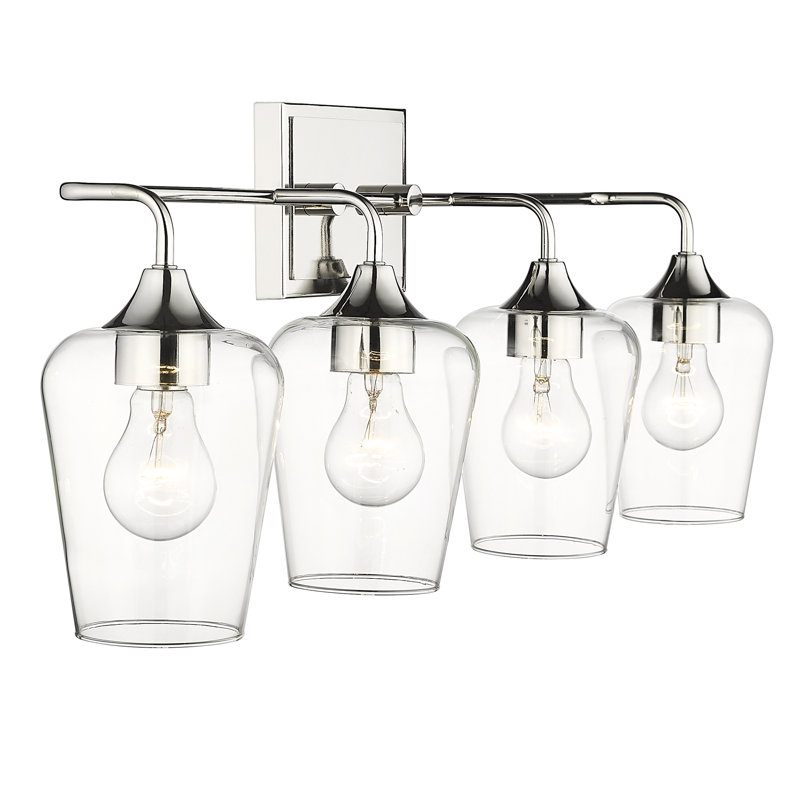 4 - Light Dimmable Vanity Light, Polished Nickel
