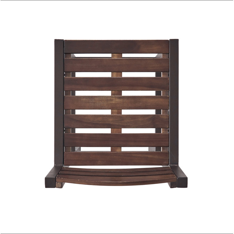 Ensemble de 2 tabourets d'extérieur en bois d'acacia Milos