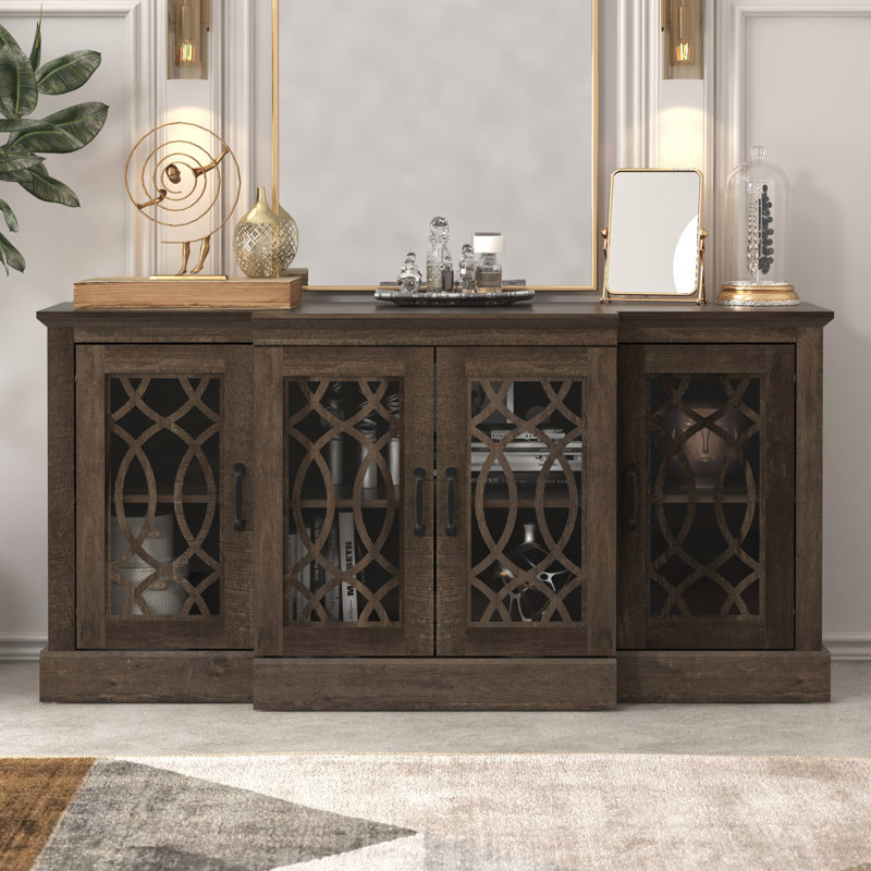 Buffet large 4 portes Eleana, Ivoire ivoire