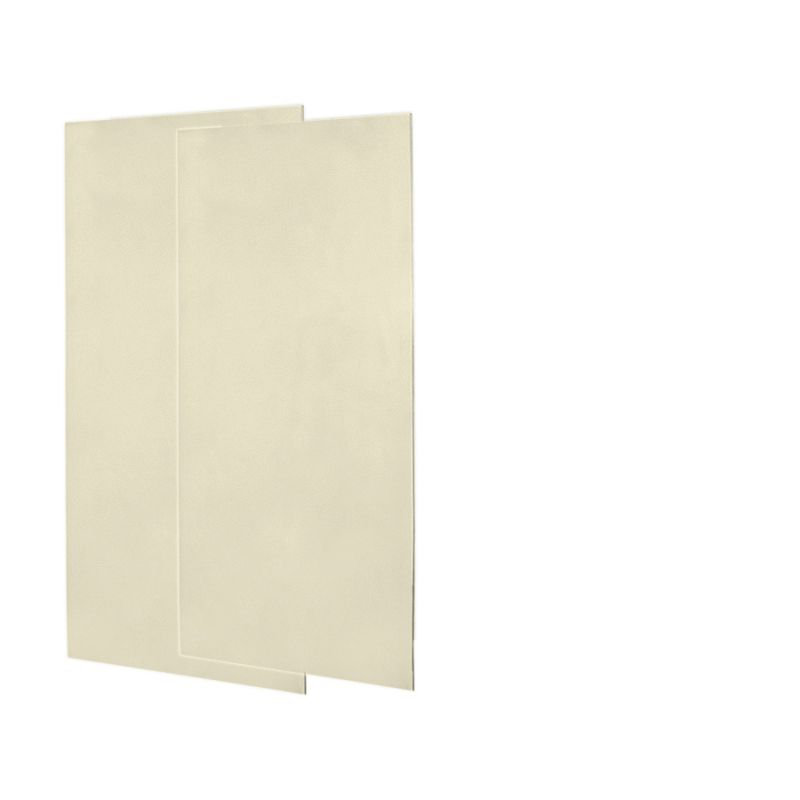 Solid Surface Two Panel Shower Wall, Bone, 96" H x 36" W x 0.25" D
