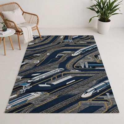 Tapis intérieur et extérieur gris Transport