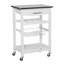 Chariot de cuisine en granit avec tiroir utilitaire et panier Macy-22916604-128495253