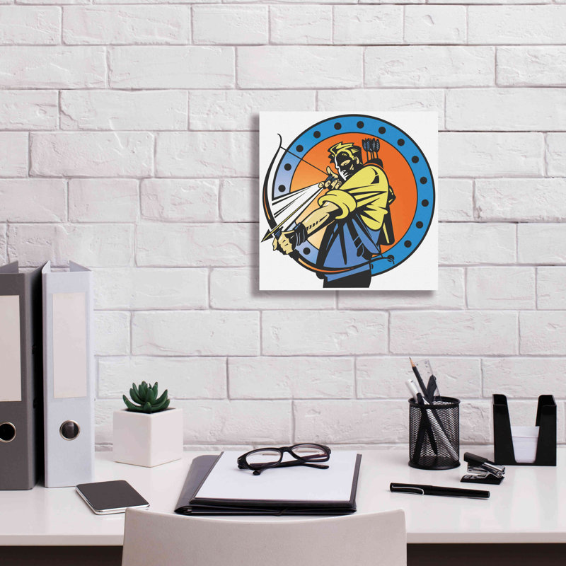 «Archer» par David Chestnutt, estampe numérique sur toile, H 12 po x l 12 po x P 0,75 po