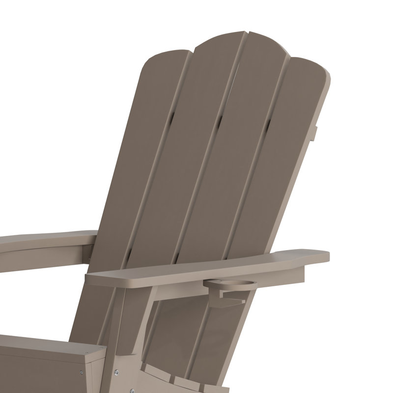 Chaise Adirondack en plastique Collis, Brun