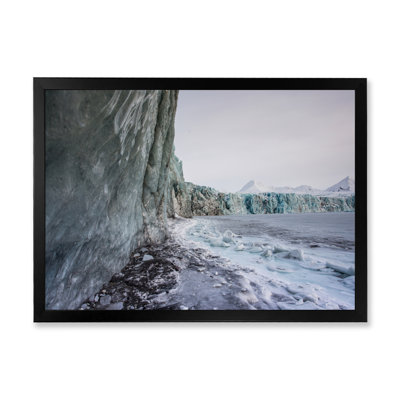 Magnifique image d'un mur de glace - peinture sur toile
