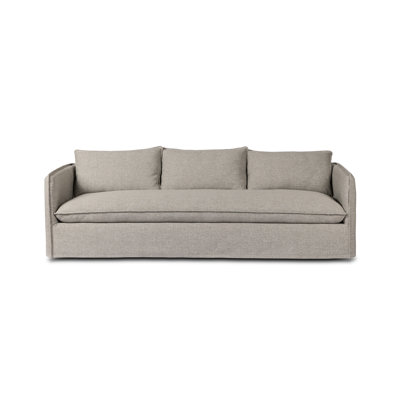 Jeter 96'' Wide Rectangle Metal Patio Sofa with Cushions