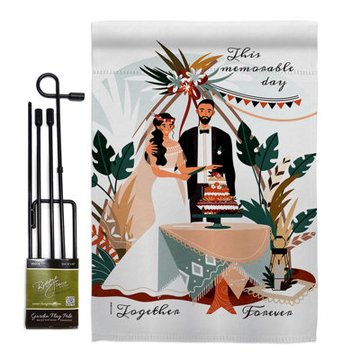 Ensemble de drapeaux en polyester 19 po x 13 po Together Forever