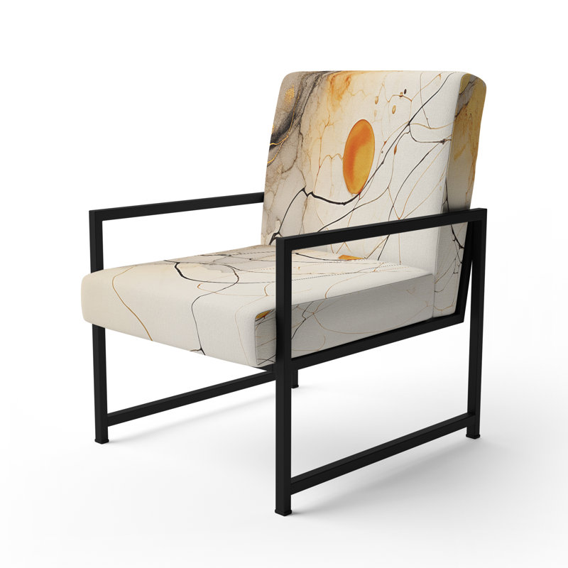 Fauteuil d'appoint rembourré Formes abstraites rembourrées Undefined Continuation, Doré