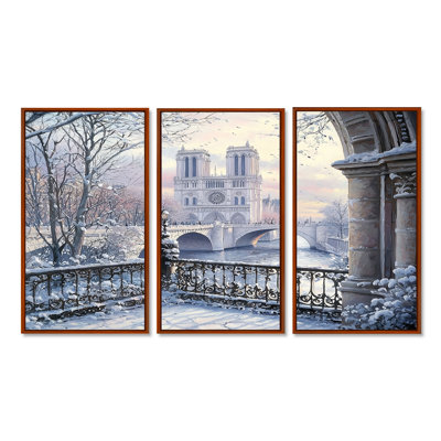 Élégance parisienne, cathédrale Notre-Dame IV - ensemble d'art mural de la ville de Paris