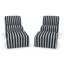 Ensemble de chaise rembourrée avec repose-pieds et coussins Sunbrella 4 pièces Praia -107485340