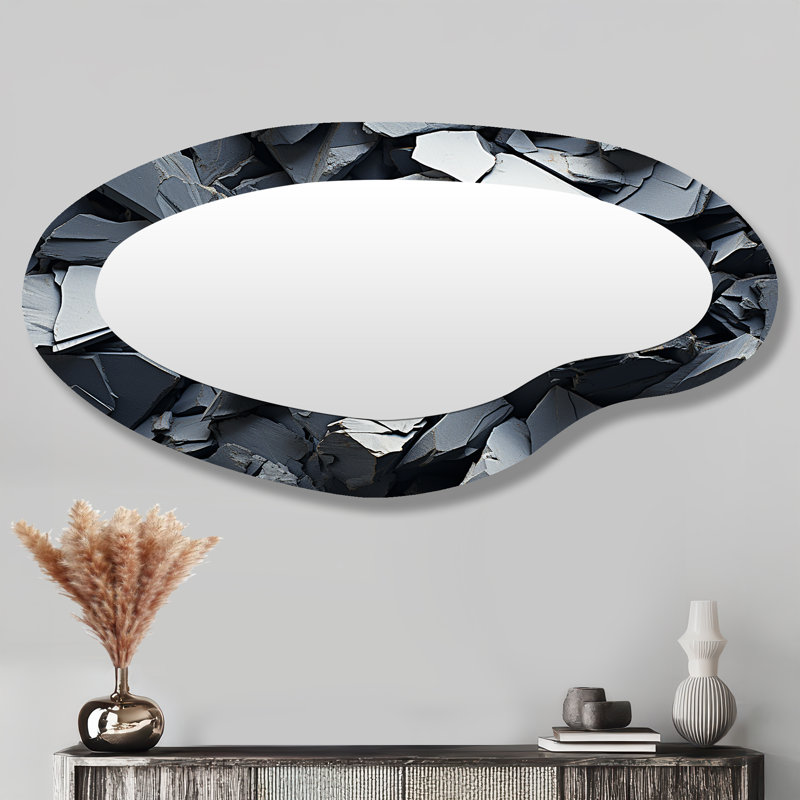 Grand miroir mural moderne Tachisme