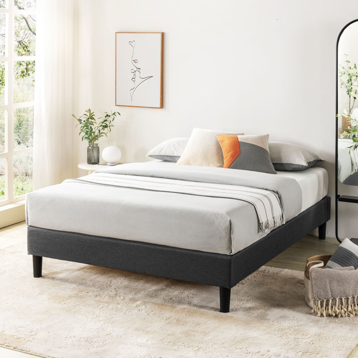 Kirwin Upholstered Metal Platform Bed | Wayfair