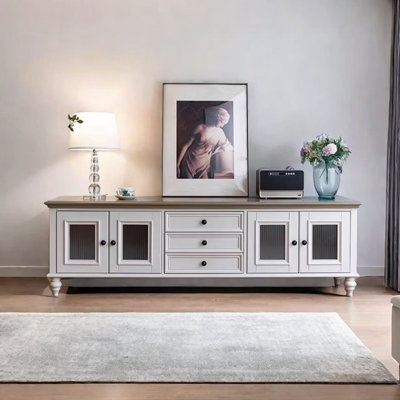 American light luxury solid wood TV cabinet