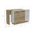 Jewlia Kitchen Island with Two Exposed Shelves and One Drawer with Three divisions-1783318665