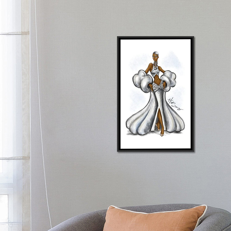«Cloud Dancer», reproduction d'art sur toile encadrée, Noir, Impression sur toile flottante sans passe-partout