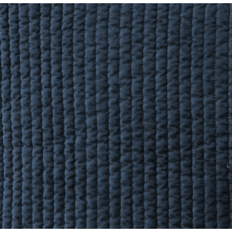 Taie décorative moderne en velours de coton matelassé Stone, Gris, Européen