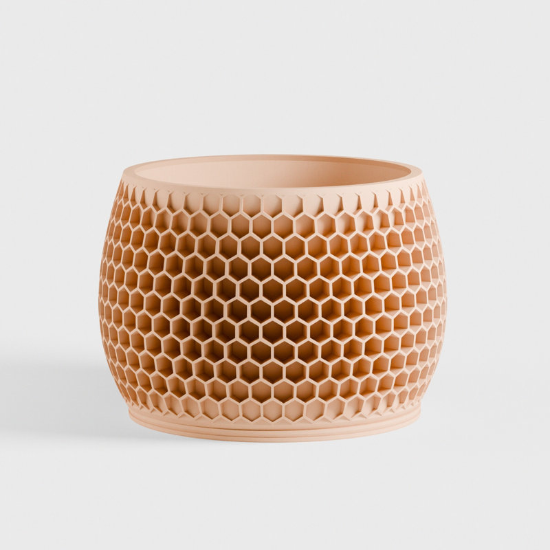 8 po Pot de fleurs Honeycomb, 8 po, Naturel
