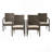 Outdoor Wicker Chairs,  KD, 4pcs