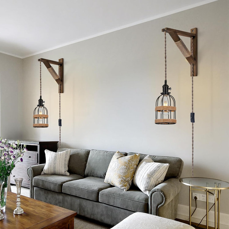 Ensemble de 2 appliques murales Farmhouse