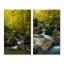 «Beautiful Summer Forest Waterfall», ensemble de 2 peintures sur toiles-1853651269-1853651268