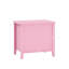 Ensemble de 2 tables de chevet Haven avec 2 tiroirs, tables de chevet Shaker avec poignées argentées et pieds antidérapants, tables de bout rose pastel et bleu pour la chambre à coucher et le salon-131644428