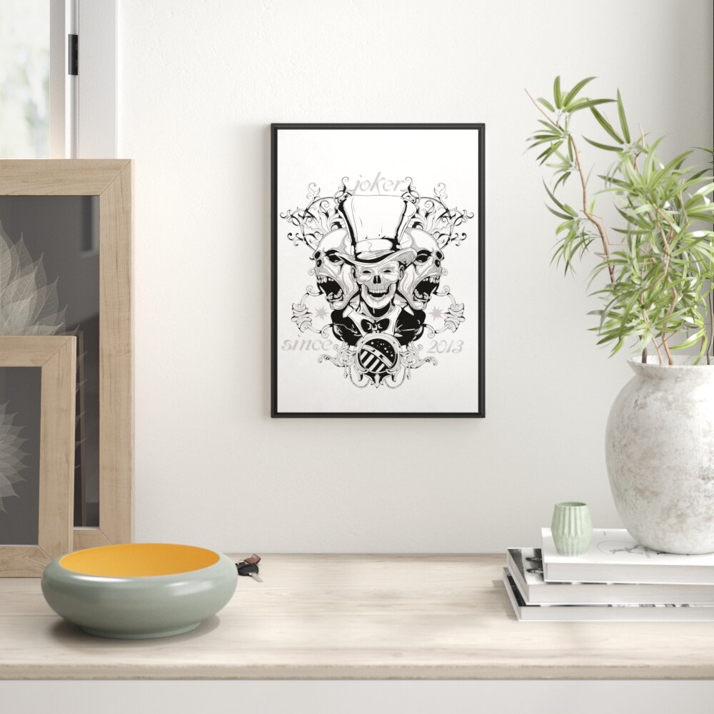 Gerahmtes Wandbild Joker white