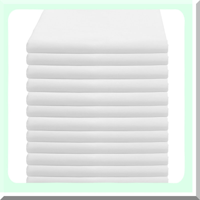 Premium Soft Cotton Pillowcase Set - 12 Pack White Pillowcases - 180 Thread Count - 20" x 30" - Hotel Quality Bedding Essentials