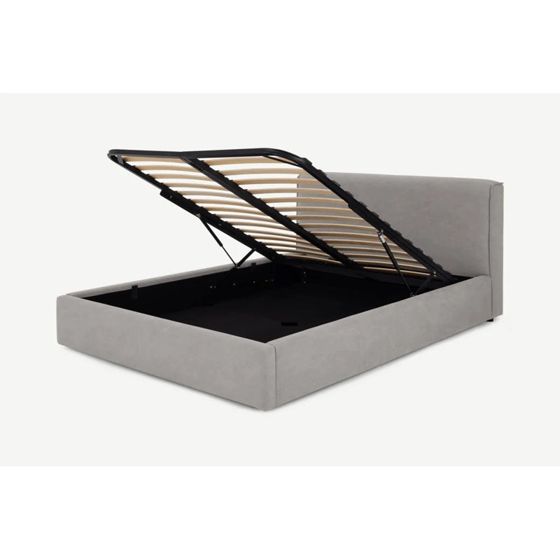 Keansburg Upholstered Ottoman Storage Bed, Kingsize (5'), Grey