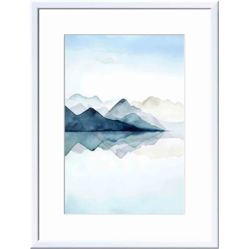 Glacial I par Grace Popp - peinture encadrée, Blanc, H 36 po x l 24 po
