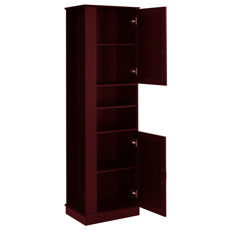 Armoire de rangement pour salle de bain avec 2 tablettes ouvertes, Brown