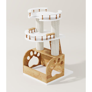 Shran Modern Wood Cat Tree