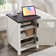 Ariellah 26'' Farmhouse End Side Table with Charging Station and Adjustable Storage Shelf
