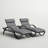 Fionnula Powder Coated Aluminum Reclining Patio Chaise Lounge Set-21047562