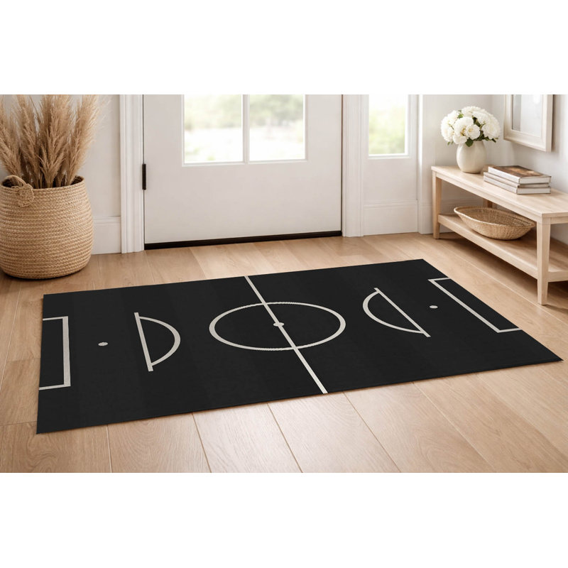 Paillasson Soccer, Gris anthracite, L 48 po x L 72 po