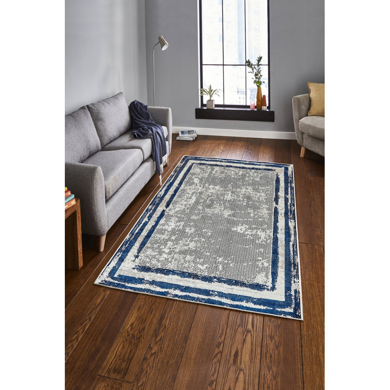 Eco-Friendly Area Rug (5.9 x 9.2 ft), 100% Polyester, 650 g/m² | Antibacterial, Non-Slip PVC Dot Underside, 0.2 in Pile Height | Machine Washable, Digital Print Design for Modern Home Décor, Durable & Easy Care