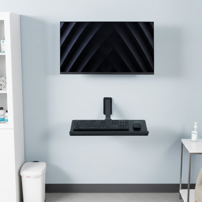 VIVO Pneumatic Heavy Duty Wall Mounted 24 inch Keyboard Tray